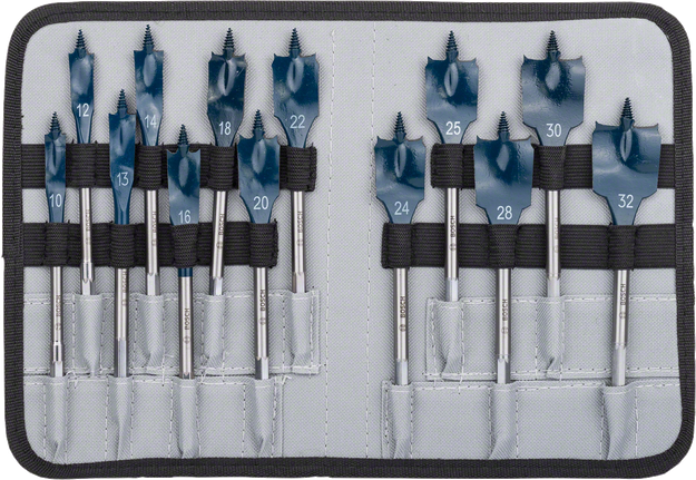 Набір лопаткових свердел Bosch SelfCut Speed, 13 предметів, 10-32 мм.