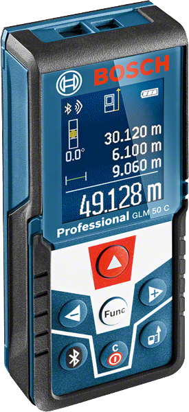 Лазерний дальномір Bosch GLM 50 C з цифровим дисплеєм.