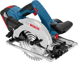 Акумуляторна дискова пилка Bosch GKS 18 V-LI для різання деревини.