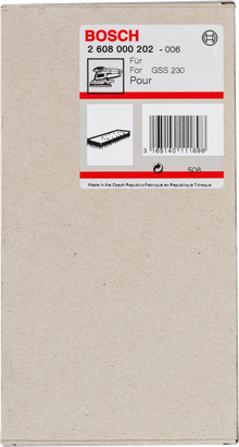 Упаковка шліфувальної підошви Bosch GSS 230.