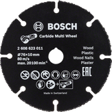 Відрізний диск Bosch Carbide Multi Wheel 76 мм для дерева та пластику.