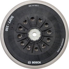 М'яка шліфувальна тарілка Bosch з кількома отворами діаметром 150 мм.