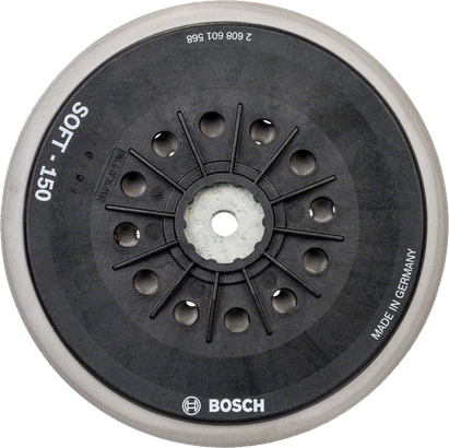 М'яка шліфувальна тарілка Bosch з кількома отворами діаметром 150 мм.