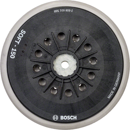 М'яка шліфувальна тарілка Bosch з кількома отворами діаметром 150 мм.