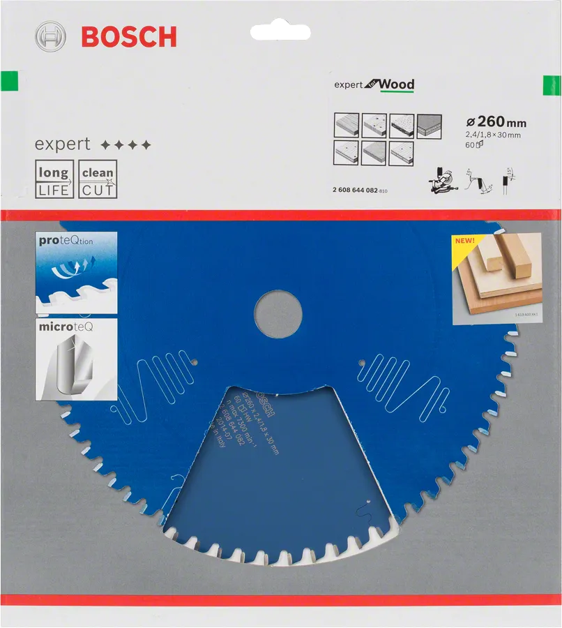 Дискова пилкова пилка Bosch Expert for Wood 260 мм.