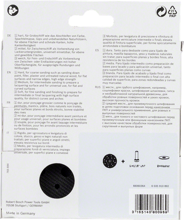 Шліфувальний диск Bosch з кількома отворами 3/8 дюйма.