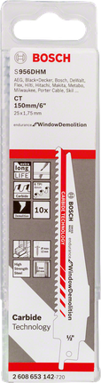 Пильний диск Bosch S 956 DHM для зворотно-поступальної пилки 6 дюймів.