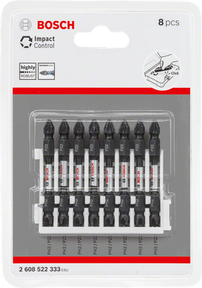Біти для ударної викрутки Bosch PH2, 8 предметів.