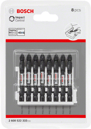 Біти для ударної викрутки Bosch PH2, 8 предметів.