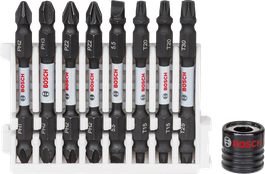 Набір біт для викрутки Bosch Impact Control, 9 предметів у асортименті.