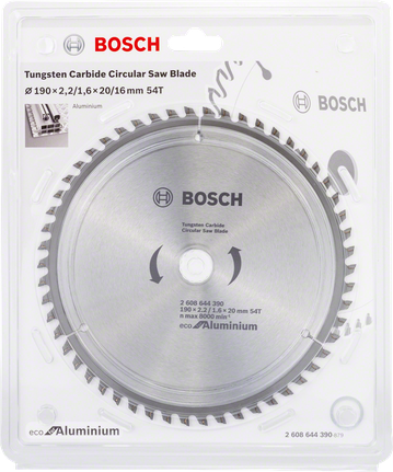 Дискова пилкова пилка Bosch 190×2,2 мм для алюмінію.