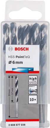 Набір свердел Bosch HSS PointTeQ 6,0 мм.