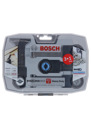 Набір приладдя Bosch з 4 предметів для потужного мультиінструменту.