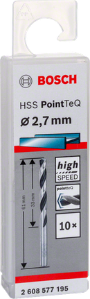 Набір свердел Bosch HSS PointTeQ 2,7 мм.