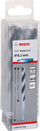 Набір свердел Bosch HSS PointTeQ 8,1 мм.