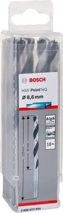Набір свердел Bosch HSS PointTeQ 8,6 мм.