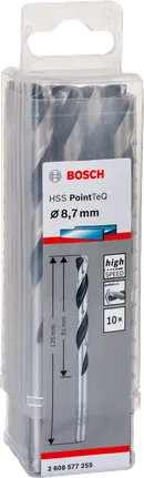 Набір свердел Bosch HSS PointTeQ 8,7 мм.