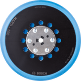 Тверда шліфувальна тарілка Bosch 150 мм з кількома отворами.