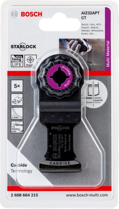 Універсальне пильне полотно Bosch Starlock AIZ32APT 3/8″, 5 шт.