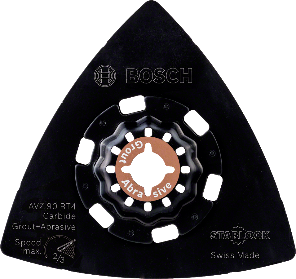 Шліфувальна пластина Bosch AVZ 90 RT4 з твердим сплавом RIFF, 90 мм.