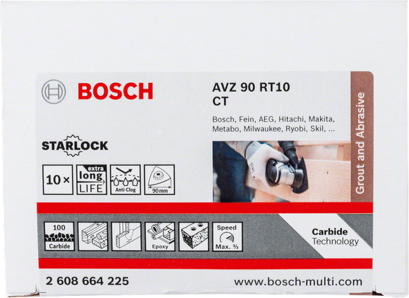 Твердосплавне лезо для затирки та абразивного матеріалу Bosch AVZ90RT10.