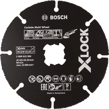 Диск Bosch Carbide Multi Wheel X-LOCK для дерева та пластику.
