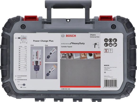 Набір з 14 твердосплавних коронок Bosch 20–68/76 мм.