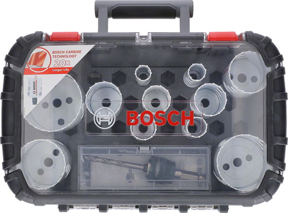Набір з 14 твердосплавних коронок Bosch 20–68/76 мм.