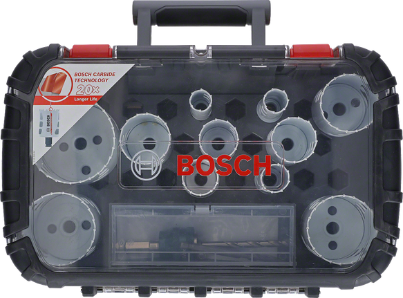 Набір з 14 твердосплавних коронок Bosch 20–64/76 мм.