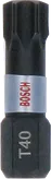 Біта для викрутки Bosch Impact T40 25 мм із шестигранним хвостовиком.