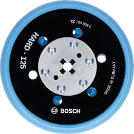 Тверда шліфувальна тарілка Bosch з кількома отворами діаметром 125 мм.