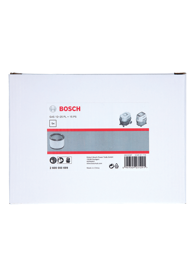Фільтр HEPA Bosch для GAS 12-25 PL та GAS 15 PS.