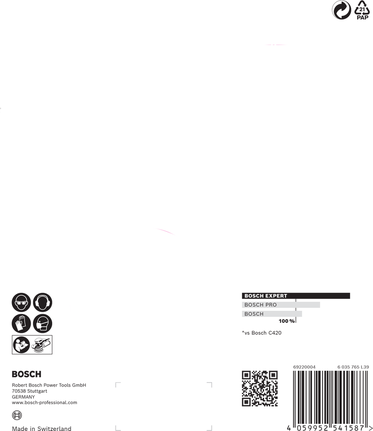 Наждачний папір Bosch EXPERT C470 150 мм, зернистість 320.