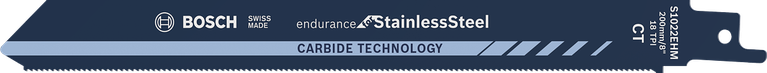 Пильне полотно Bosch S 1022 EHM для зворотно-поступальної пилки по нержавіючій сталі.