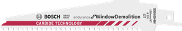Пильне полотно Bosch WindowDemolition з твердосплавною технологією.