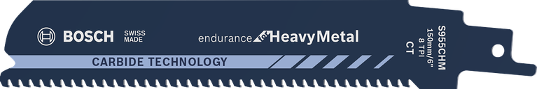 Твердосплавне полотно для зворотно-поступальної пилки Bosch S955CHM для важких металів.