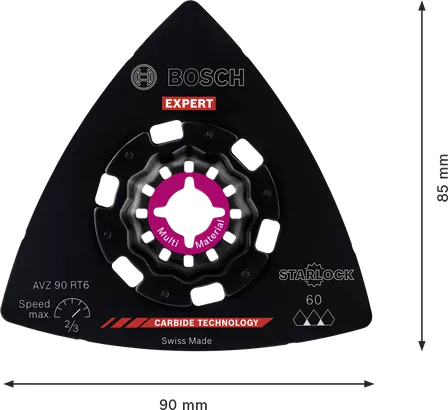 Твердосплавна шліфувальна пластина Bosch EXPERT AVZ 90 RT6 90 мм.