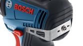 Акумуляторний дриль Bosch з металевим затискачем для ременя.