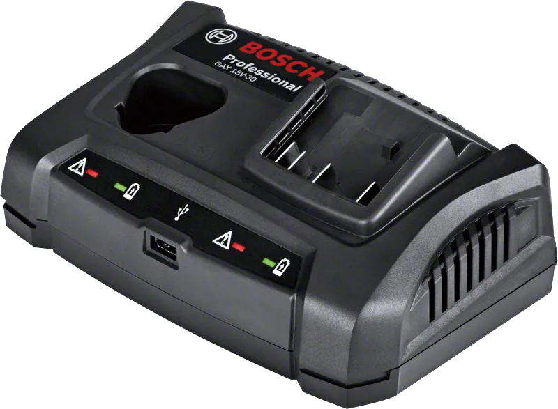 Зарядний пристрій Bosch GAX 18V-30 з USB-портом.