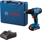 Комплект акумуляторного дриля-шуруповерта Bosch GSB 18V-45 з кейсом та зарядним пристроєм.