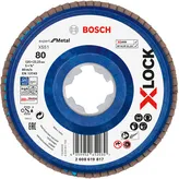 Ламельний диск Bosch X-LOCK X551 для металу, зернистість 80.