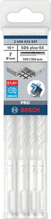 Свердла Bosch SDS plus-5X 7×100×160 мм.