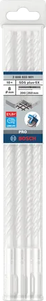 Набір з 10 свердел Bosch SDS plus-5X 8×200 мм.