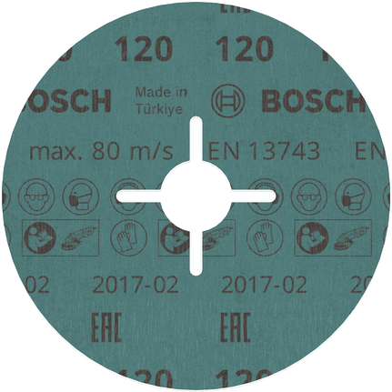 Фібровий диск Bosch PRO R780, зернистість 125 мм, зернистість 120.