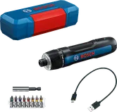 Набір викруток Bosch GO 3 з USB-кабелем для заряджання.