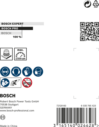 Чашкова щітка Bosch PRO Metal важка 75 x 0,5 мм, різьба.