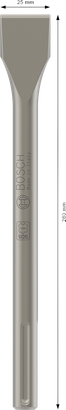 Плоске зубило Bosch PRO SDS max-4C 25x280 мм.