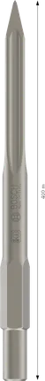 Загострене зубило Bosch PRO HEX 30-5C, довжина 400 мм.