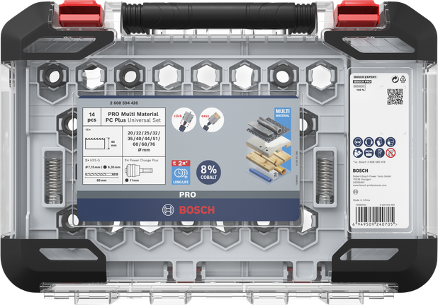 Набір коронок для різних матеріалів Bosch PRO, 14 предм.