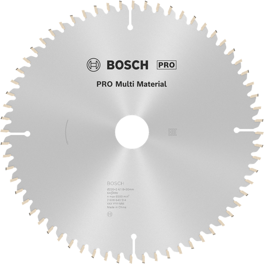 Дискова пилкова пилка Bosch PRO Multi Material 235 мм 64 зубці.